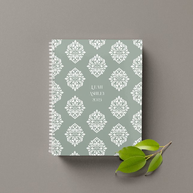 Damask Classic Vintage Pale Olive 2026 Planner (Creator Uploaded)