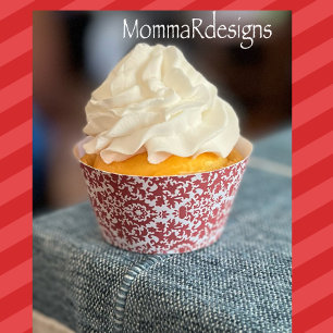 Damask cupcake wrapper, party cupcake wrapper