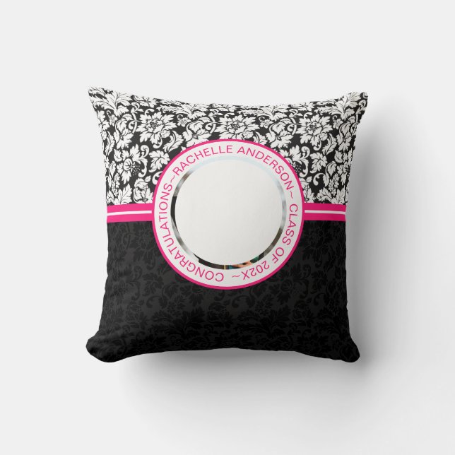 Damask Custom Photo  Cushion (Front)