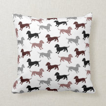 Damask Dachshunds Holiday Pattern