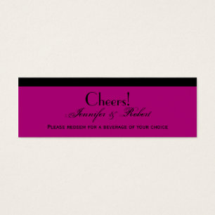 Damask Delight Berry Purple Wedding Drink Ticket