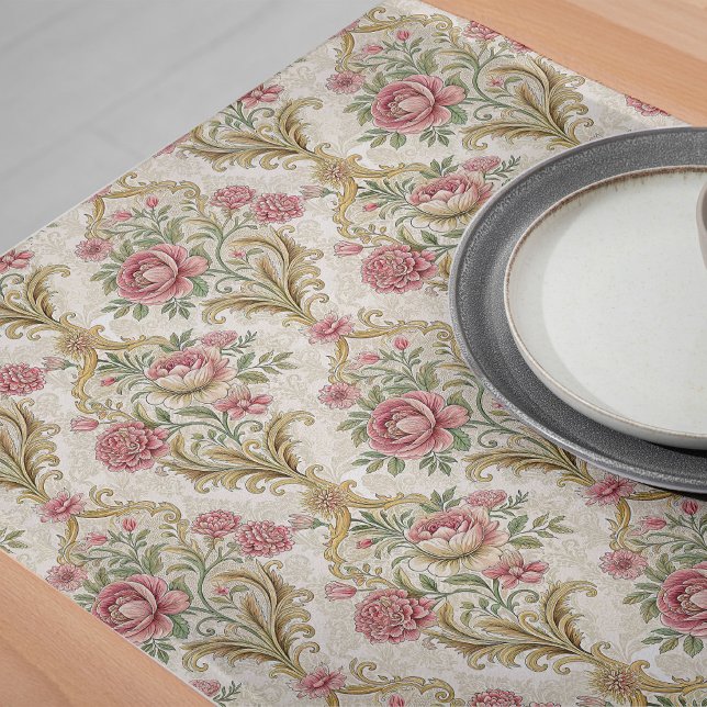 Damask Delight Floral Table Runner Victorian Chic (Damask Delight Floral Table Runner Victorian Chic)