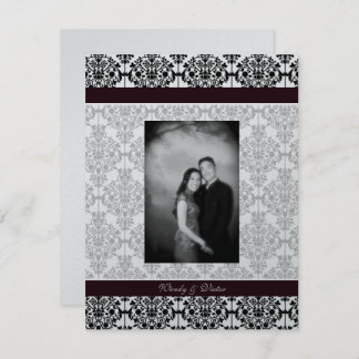 Damask double happiness program 2 invitation