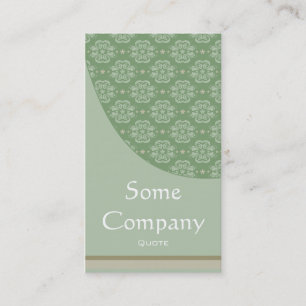 Damask Elegance Collection (Green) Business Card