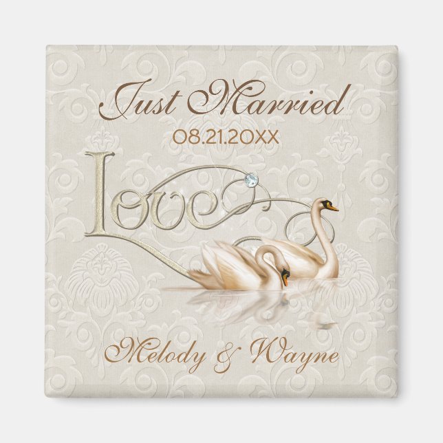 Damask Elegance Magnet (Front)