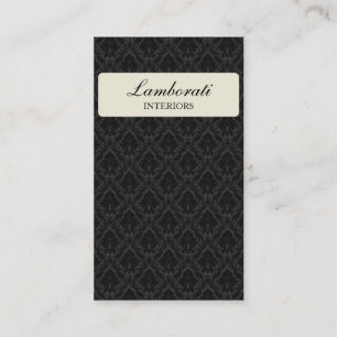 Damask Elegant Flower Floral Stylish Classy Modern Business Card