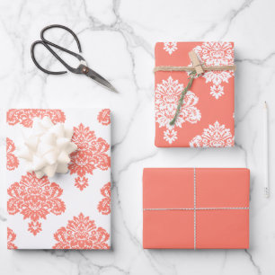 Damask Elegant Pattern Wrapping Paper Sheet