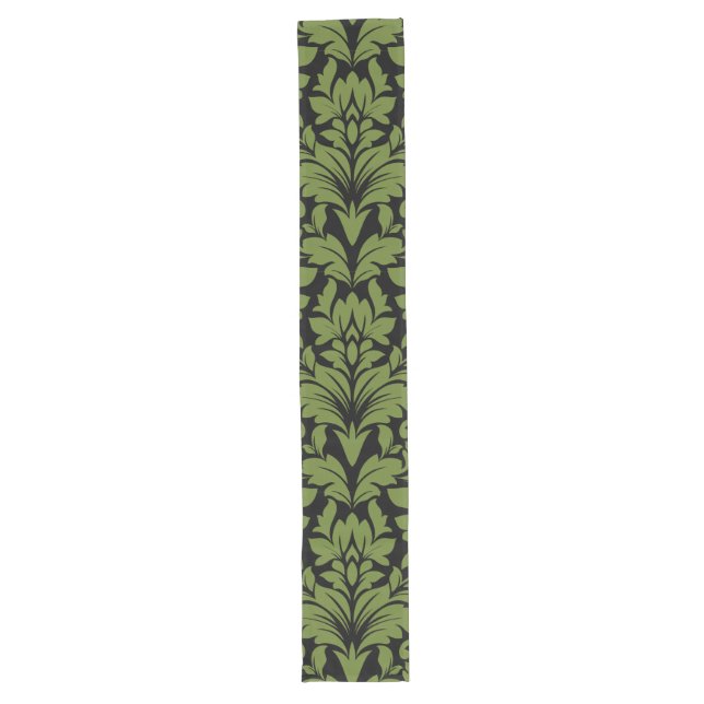 Damask Fabric Decorative Print Long Table Runner (Front)