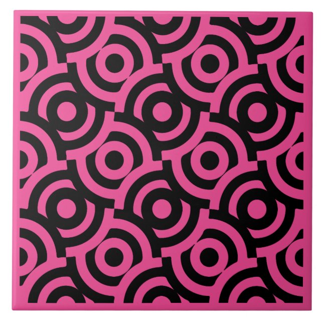 Damask Fabric Decorative Print Tile (Front)
