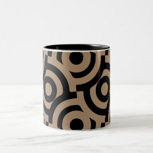 Damask Fabric Decorative Print Two-Tone Coffee Mug
