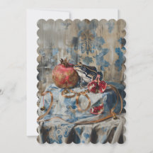 Damask - Flat Invitation size: 12.7 cm x 17.8 cm