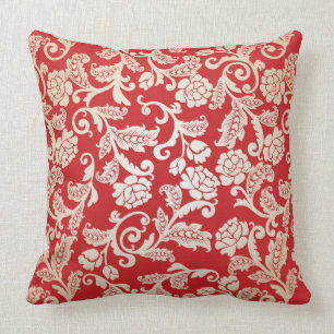 Damask floral background pattern cushion