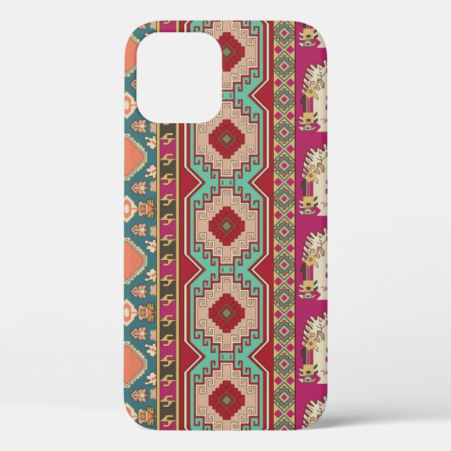 Damask Floral Geometric Colourful Patchwork Case-Mate iPhone Case (Back)