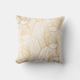 Damask floral gold  cushion