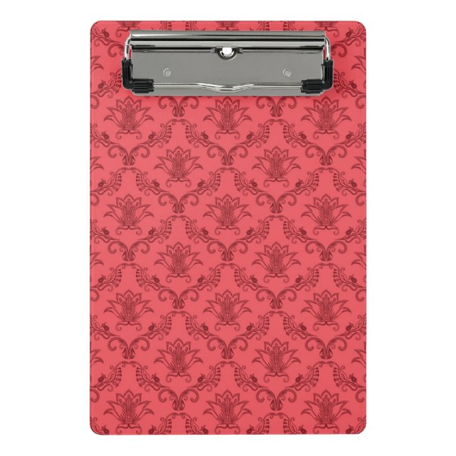 Damask floral pattern mini clipboard (Front)