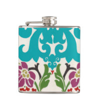Damask Floral Patterns Plum Turquoise