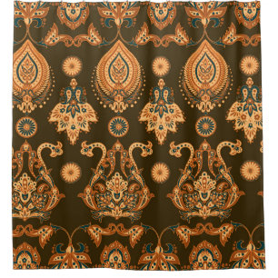 Damask Floral: Seamless Vintage Style Shower Curtain