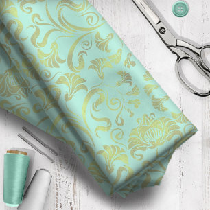 Damask Floral Shimmer Gold on Any Colour ID461 Fabric
