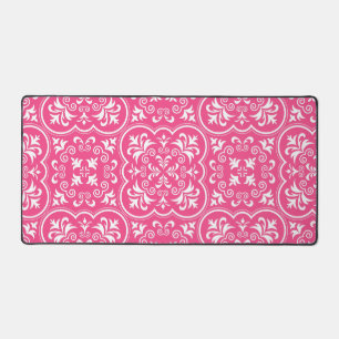 Damask French Rose Colour Desk Mat