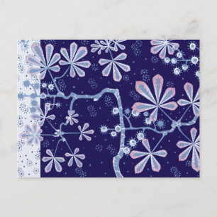 Damask Frost Flower Postcard