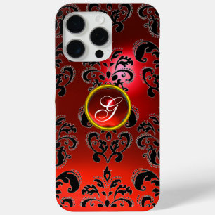DAMASK GEM MONOGRAM red iPhone 15 Pro Max Case