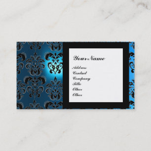 DAMASK GEM STONE MONOGRAM,2 topaz ,violet Business Card