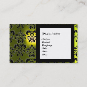 DAMASK GEM STONE MONOGRAM,2 topaz ,violet Business Card