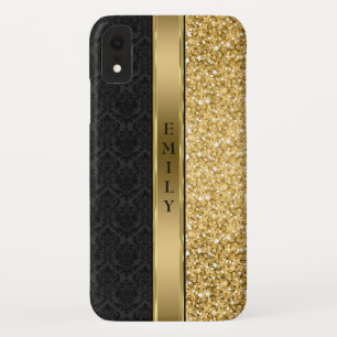 Damask & Gold Glitter Case-Mate iPhone Case