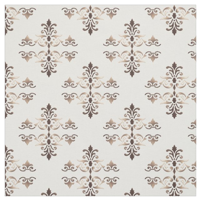 Damask golden element. fabric (Swatch)