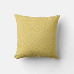 Damask golden shades of bamboo toned pillow