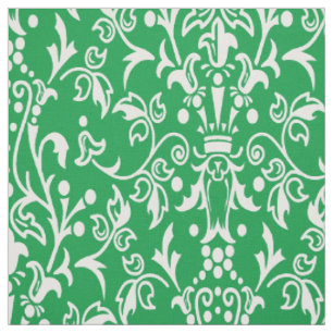 Damask Green Fabric