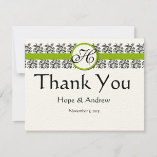 Damask Green Trim RSVP Cards-Require the 5 x 7 Card