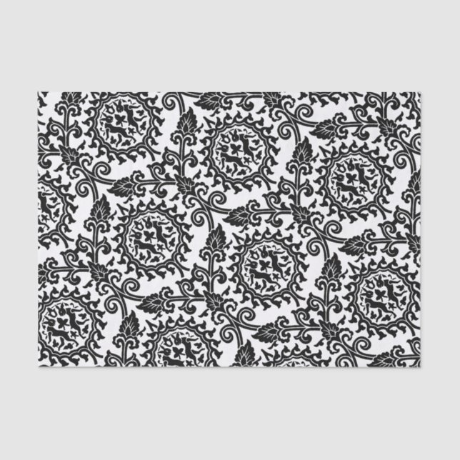 Damask Hare Pattern Tissue Paper (Front)