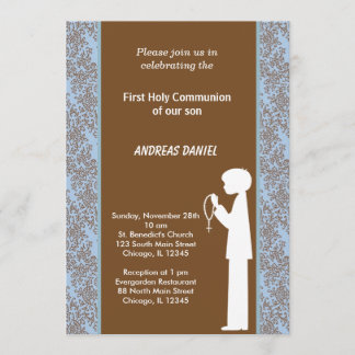 Damask Holy Communion Invitation