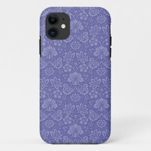 Damask in Blue iPhone 11 Case
