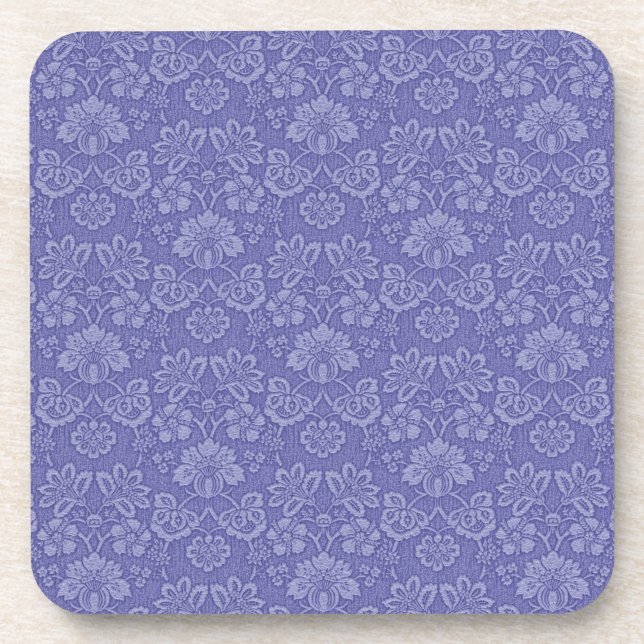 Damask in Blue Coaster (Front)