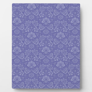 Damask in Blue Plaque