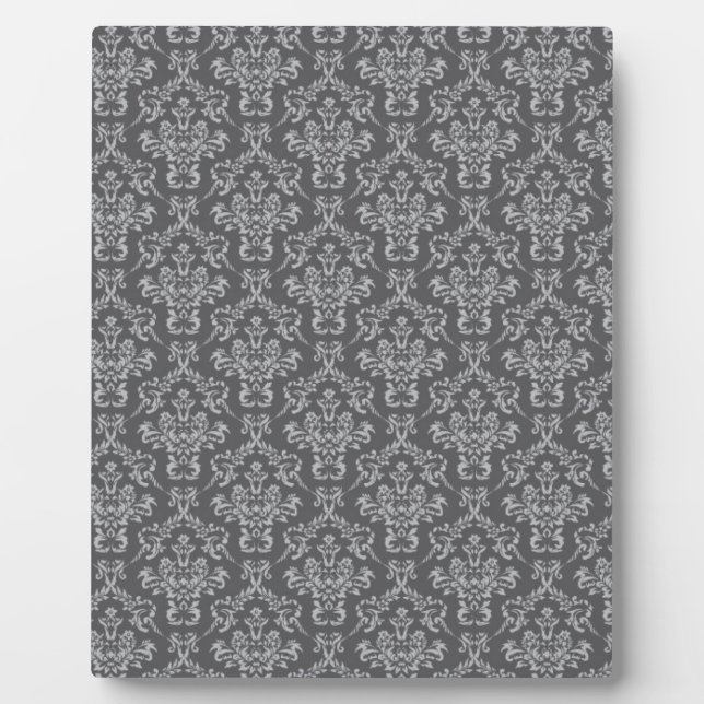 Damask in Grey Plaque (Front)