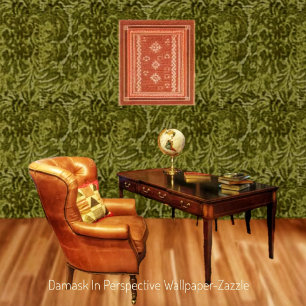 Damask In Perspective Wallpaper