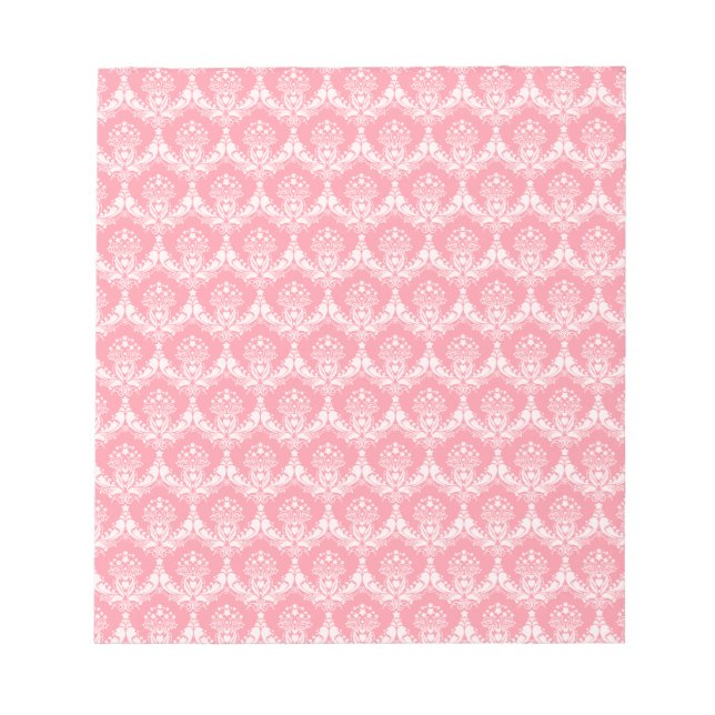Damask in Pink Notepad (Front)