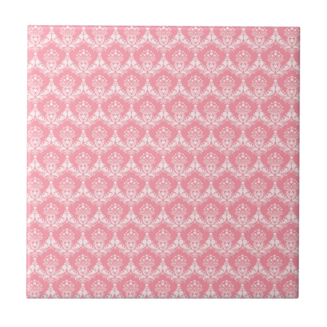 Damask in Pink Tile (Front)