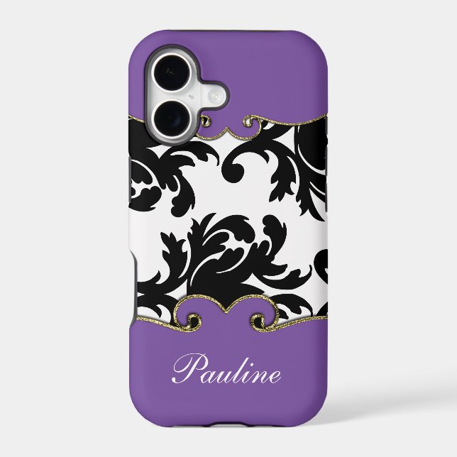 Damask iPhone Case Monogram (Back)