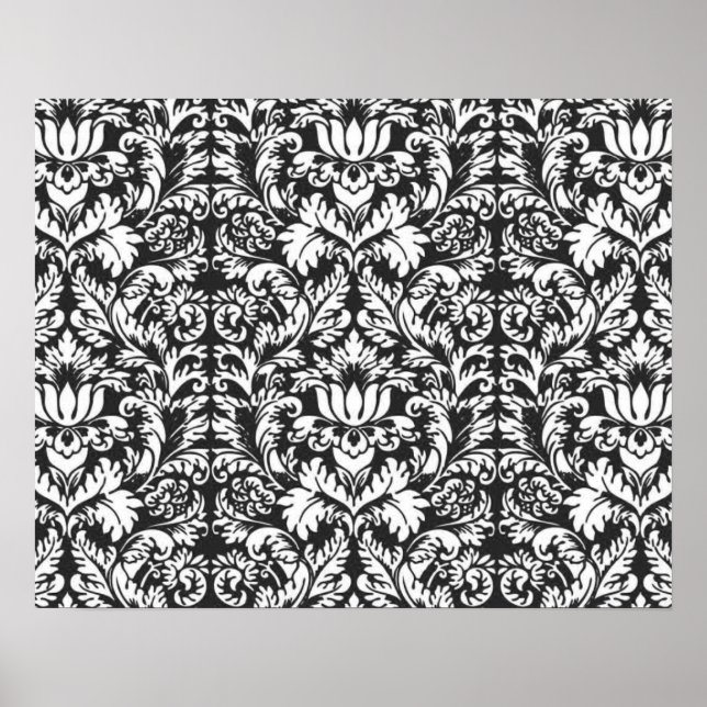 Damask Lace Brocade Classic Wallpaper Poster (Front)
