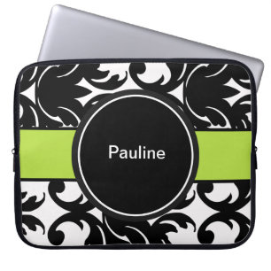 Damask Laptop Sleeves Monogram