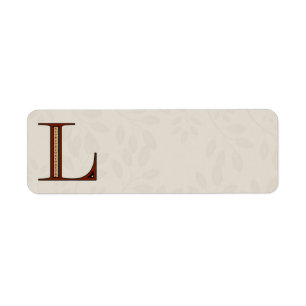Damask Letter L - Red