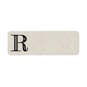 Damask Letter R - Black