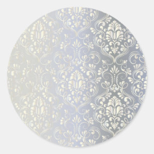 Damask luxury classic round sticker