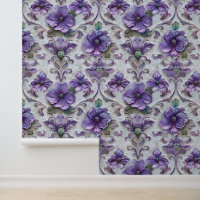 Damask luxury emboss texture purple viola blossom