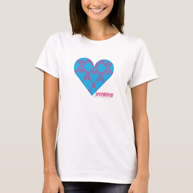 Damask Magenta-Aqua 3 T-Shirt (Front)
