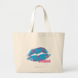 Damask Magenta-Aqua Large Tote Bag
